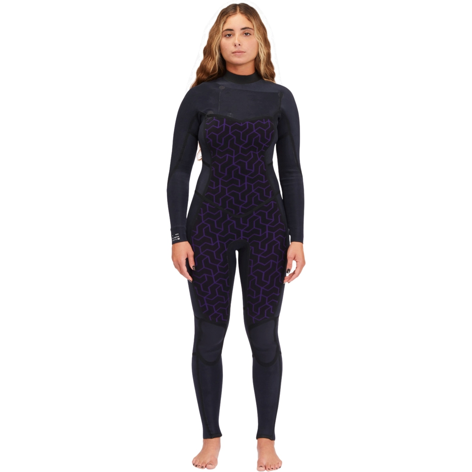 2025 Billabong Dames Synergy Natural 4/3mm Borst Ritssluiting Wetsuit ABJW100209 - Night Fall
